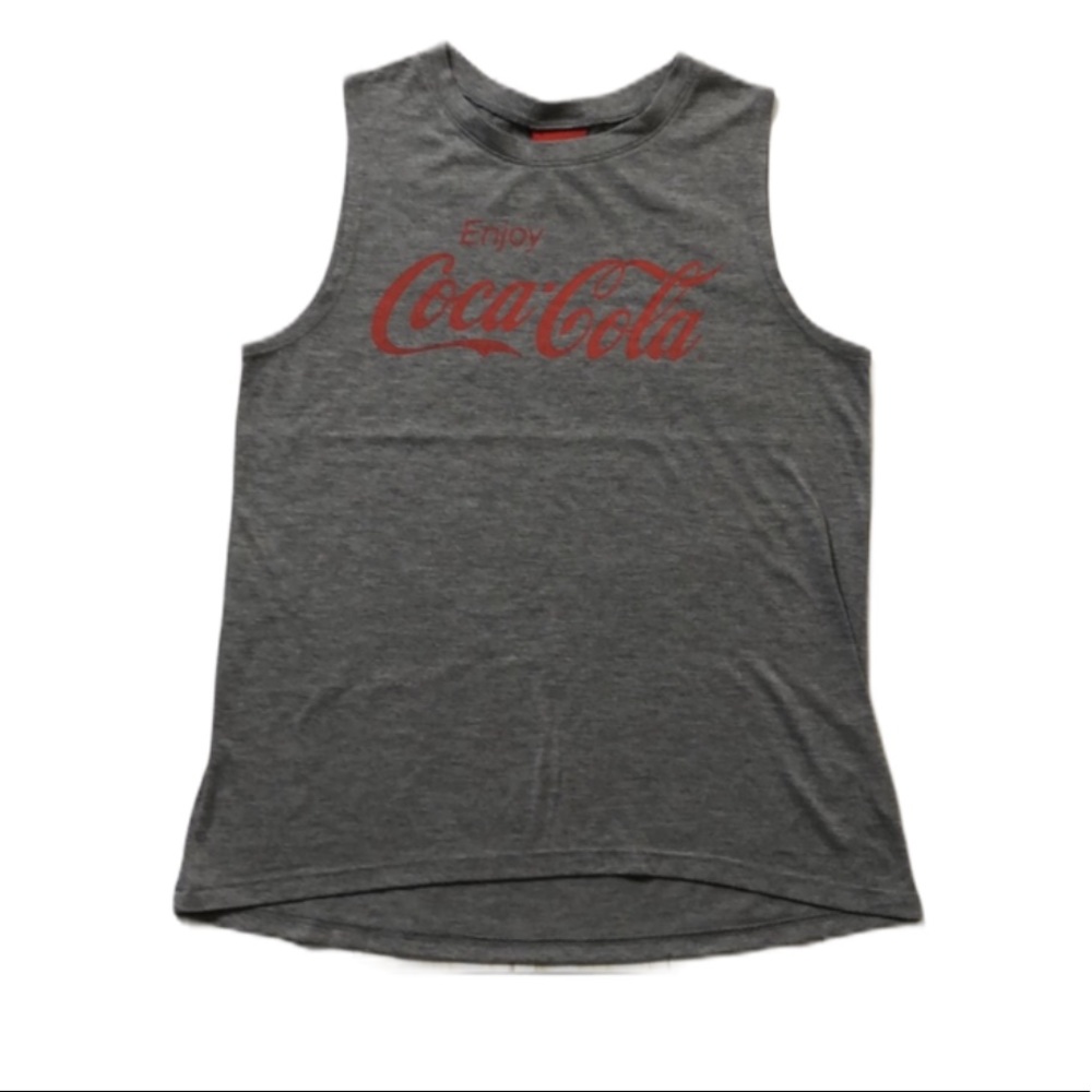 Enjoy Coca Cola Distressed Logo Muscle Tank